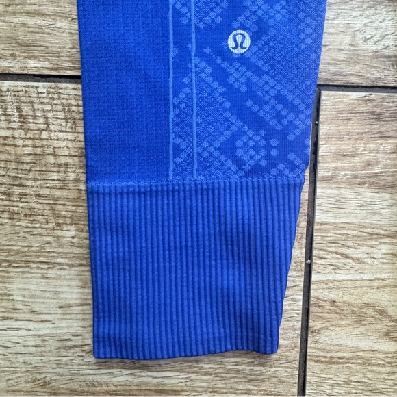Lululemon Ebb To Street Pant Size 4 Heathered Sapphire Blue Seamless Leggings - Picture 14 of 16